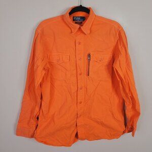 Vintage Polo Ralph Lauren Arctic Preppy Cotton Orange Mens Shirt M